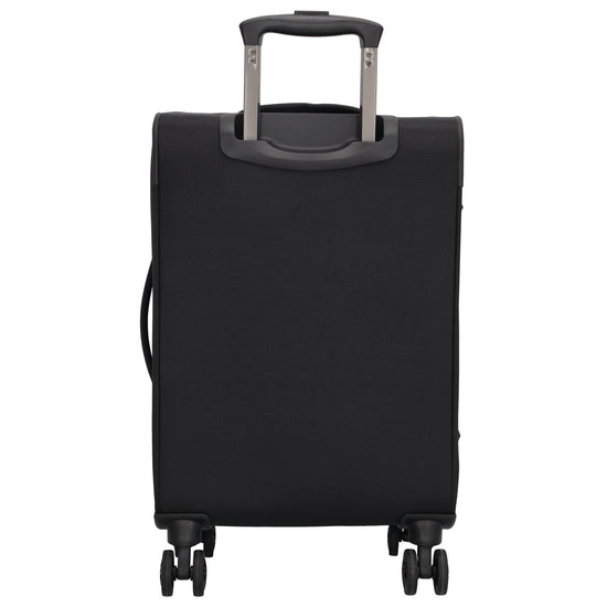Reisetrolley|Weichgepäck 55cm in Schwarz mit 4-Rad - leder-accessoires.com