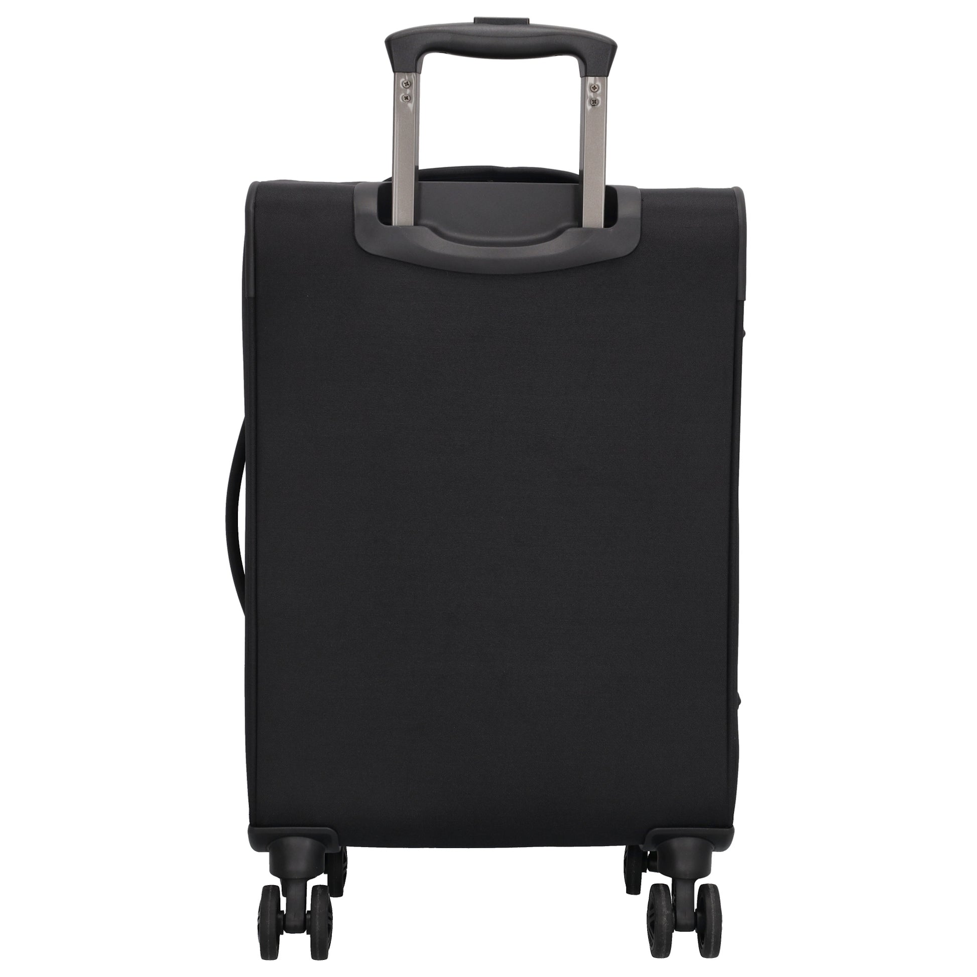 Reisetrolley|Weichgepäck 55cm in Schwarz mit 4-Rad - leder-accessoires.com
