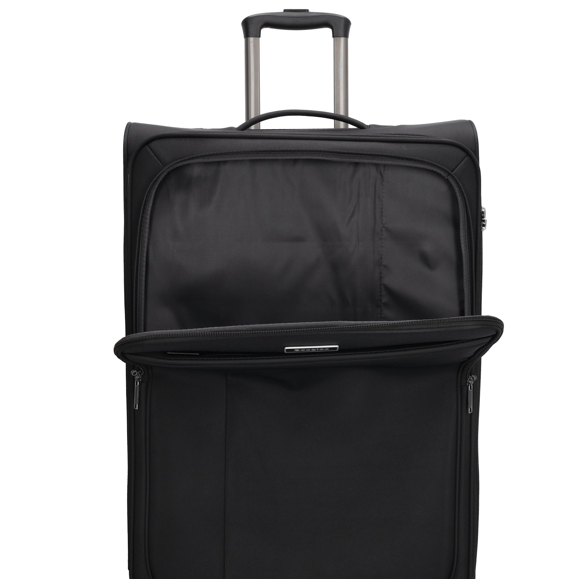 Reisetrolley|Weichgepäck im SET 76|66|57cm in Schwarz mit 4-Rad - leder-accessoires.com