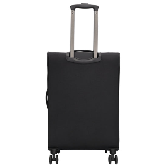 Reisetrolley|Weichgepäck 66cm in Schwarz mit 4-Rad - leder-accessoires.com