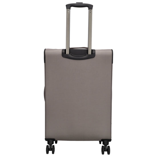 Reisetrolley|Weichgepäck 66cm in Taupe mit 4-Rad - leder-accessoires.com