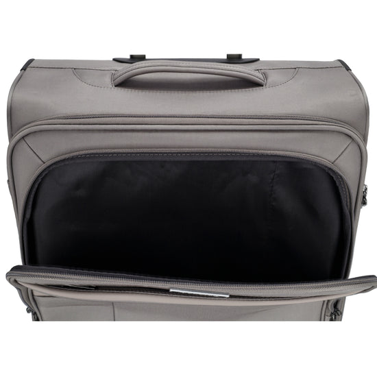 Reisetrolley|Weichgepäck 66cm in Taupe mit 4-Rad - leder-accessoires.com