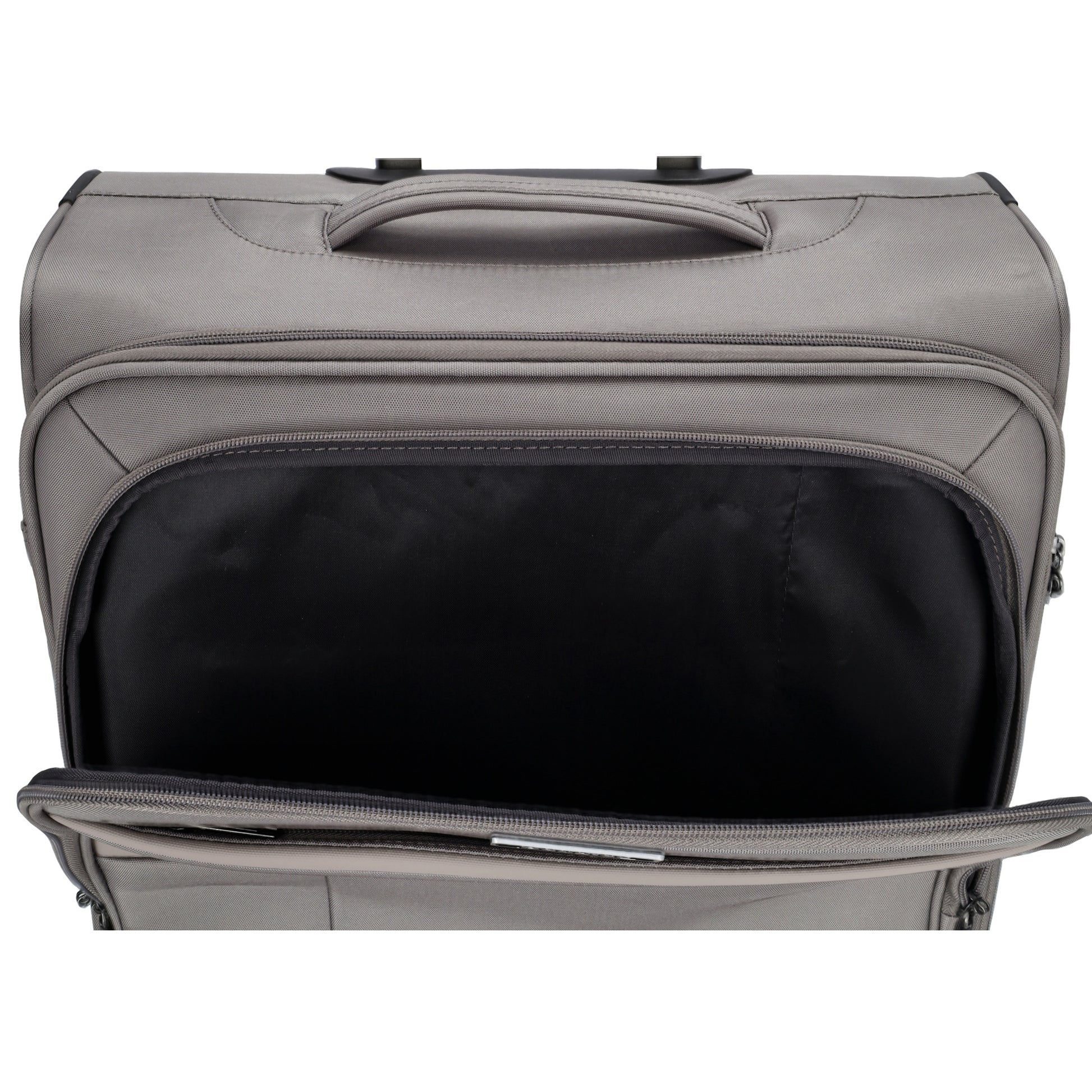Reisetrolley|Weichgepäck 66cm in Taupe mit 4-Rad - leder-accessoires.com
