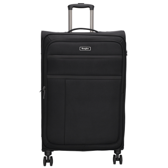 Reisetrolley|Weichgepäck 76cm in Schwarz mit 4-Rad - leder-accessoires.com