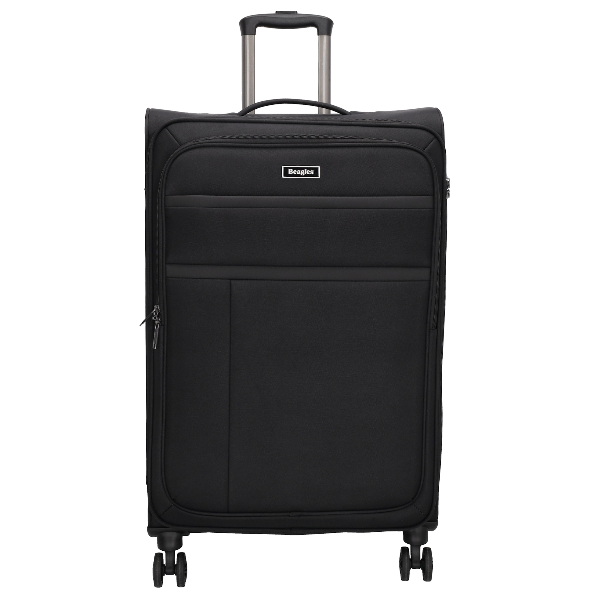 Reisetrolley|Weichgepäck 76cm in Schwarz mit 4-Rad - leder-accessoires.com