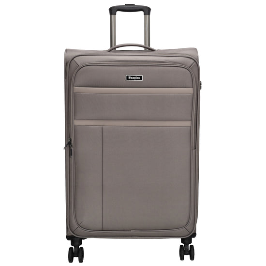 Reisetrolley|Weichgepäck 76cm in Taupe mit 4-Rad - leder-accessoires.com