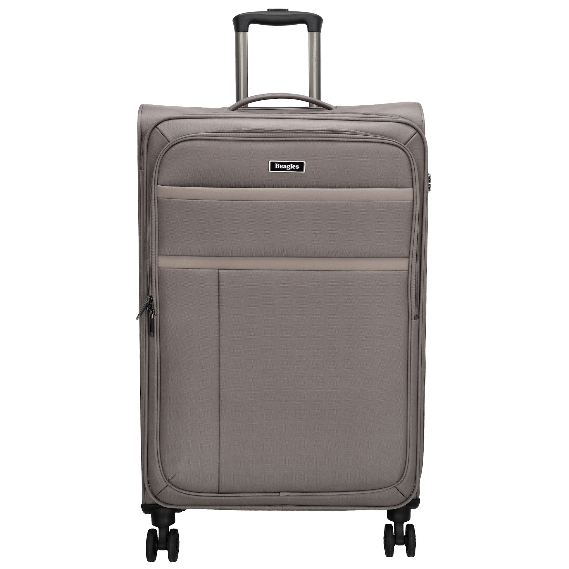 Reisetrolley|Weichgepäck 76cm in Taupe mit 4-Rad - leder-accessoires.com