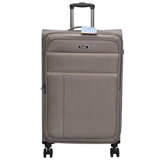 Reisetrolley|Weichgepäck 76cm in Taupe mit 4-Rad - leder-accessoires.com