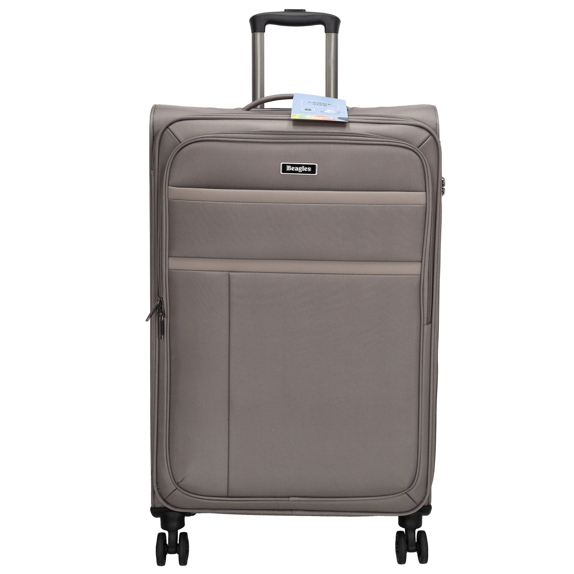 Reisetrolley|Weichgepäck 76cm in Taupe mit 4-Rad - leder-accessoires.com