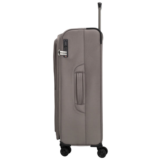Reisetrolley|Weichgepäck 76cm in Taupe mit 4-Rad - leder-accessoires.com