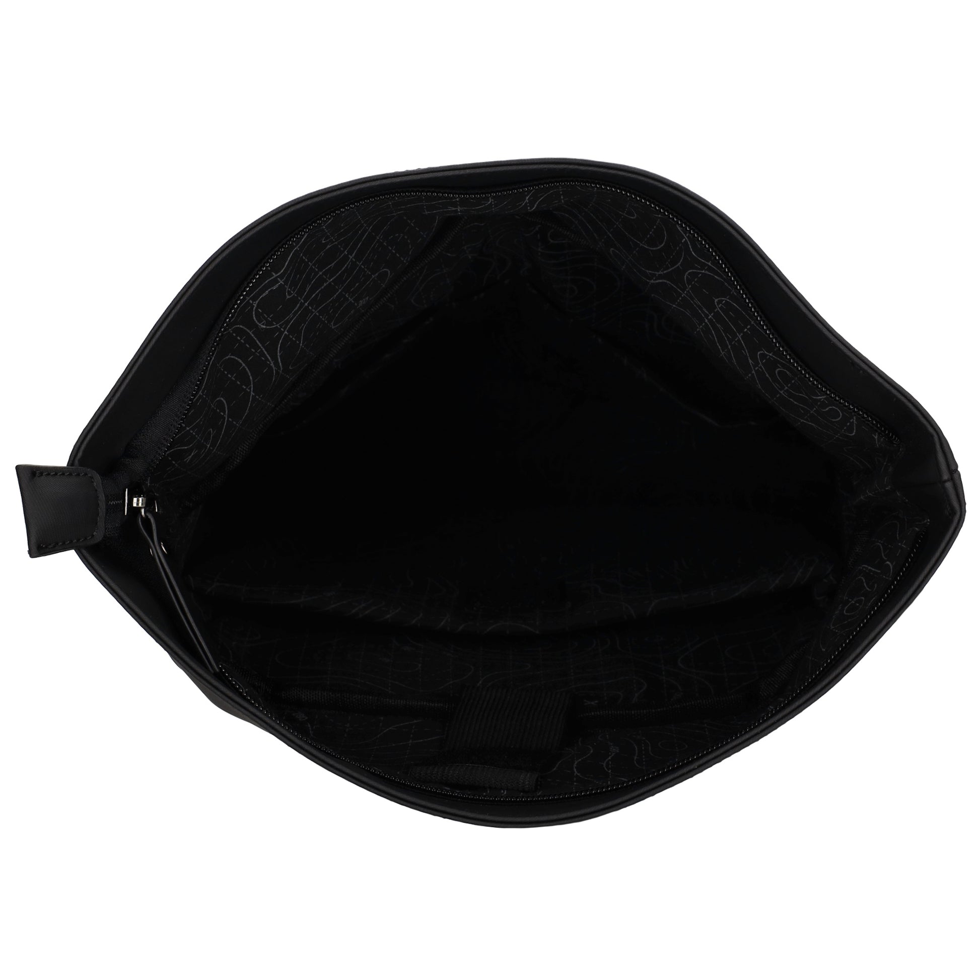 Cityrucksack 36x28cm in Schwarz mit Umschlag und Reißverschluss - leder-accessoires.com