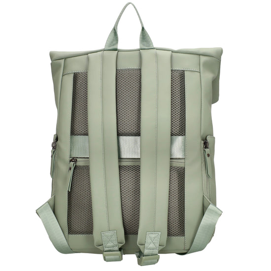 Cityrucksack 36x28cm in Mint mit Umschlag und Reißverschluss - leder-accessoires.com