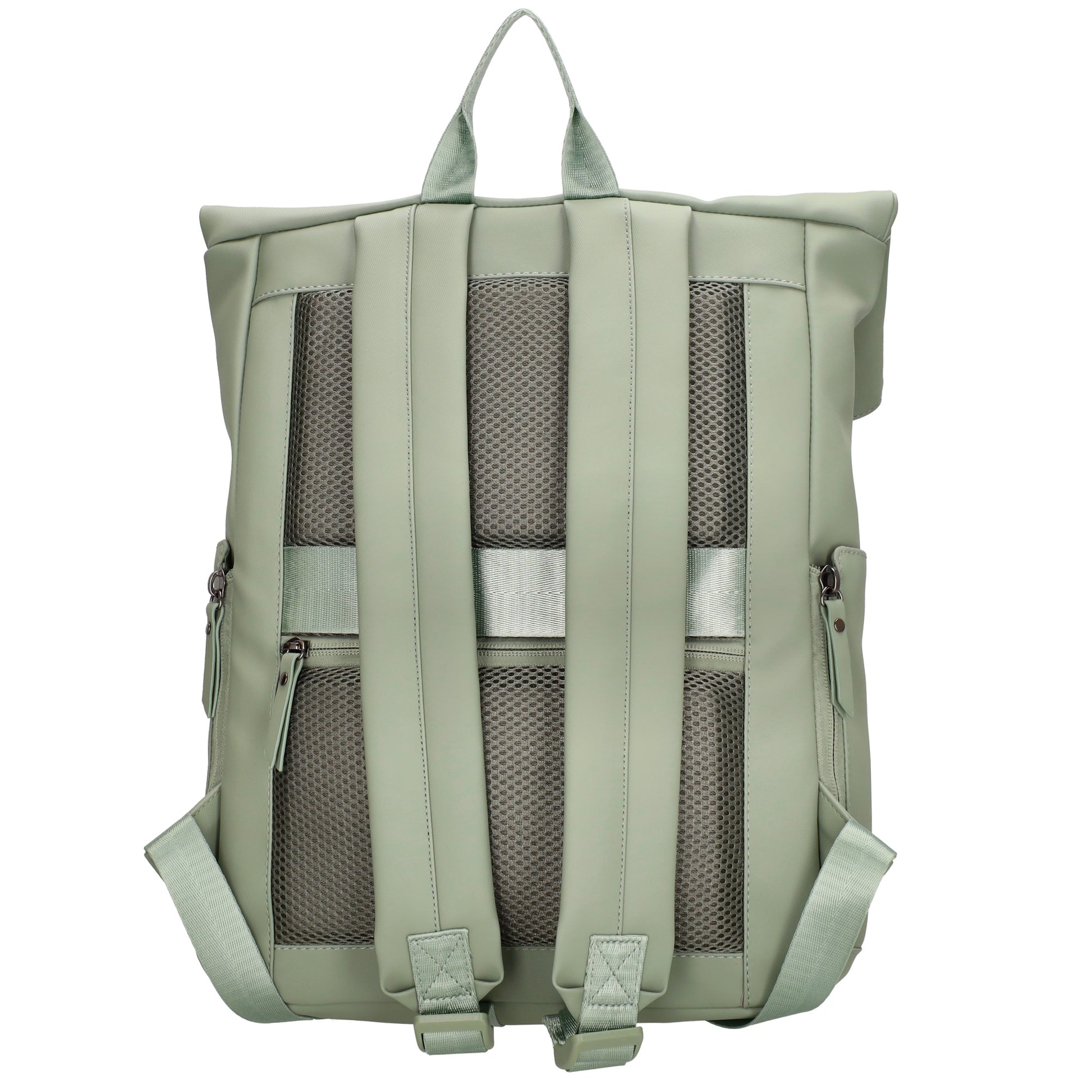 Cityrucksack 36x28cm in Mint mit Umschlag und Reißverschluss - leder-accessoires.com