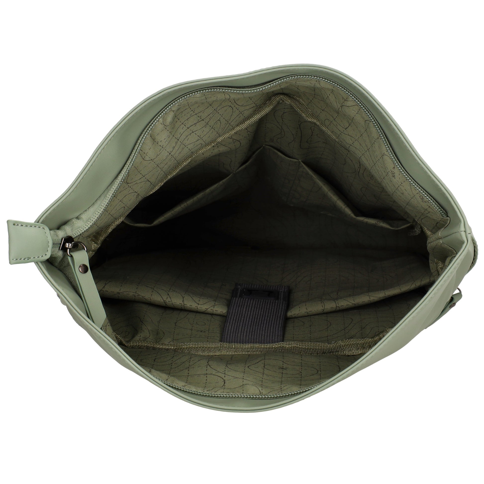 Cityrucksack 36x28cm in Mint mit Umschlag und Reißverschluss - leder-accessoires.com