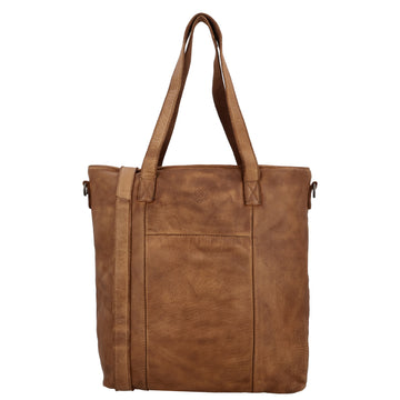 Ledershopper Cognac 39x37cm – Eleganter Damen Shopper aus Leder