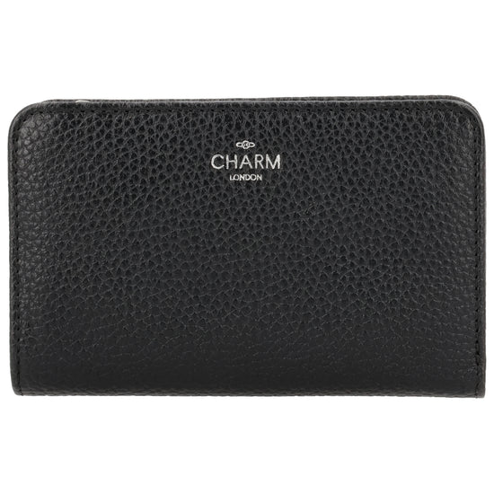 Lederbörse 14x9cm im Querformat in Schwarz mit separatem Münzfach - leder-accessoires.com