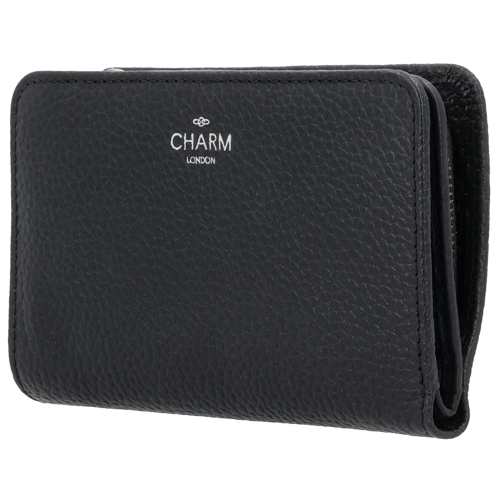Lederbörse 14x9cm im Querformat in Schwarz mit separatem Münzfach - leder-accessoires.com