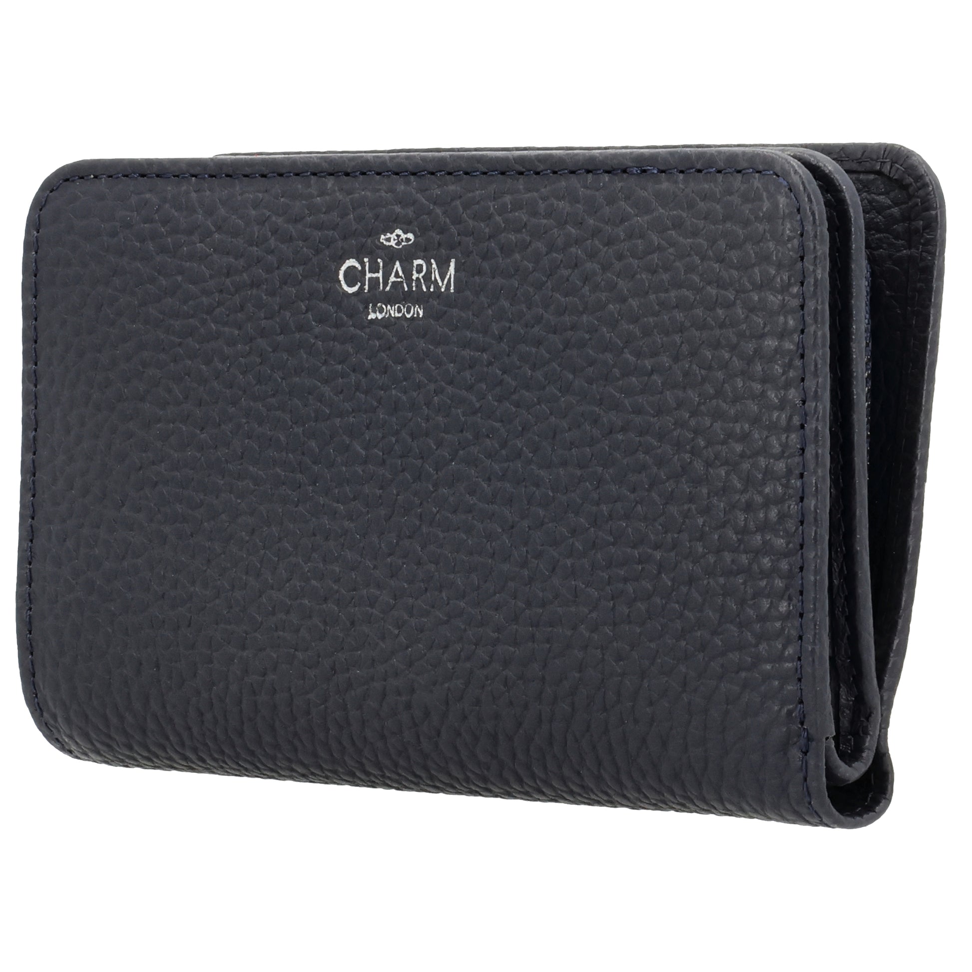 Lederbörse 14x9cm im Querformat in Blau mit separatem Münzfach - leder-accessoires.com