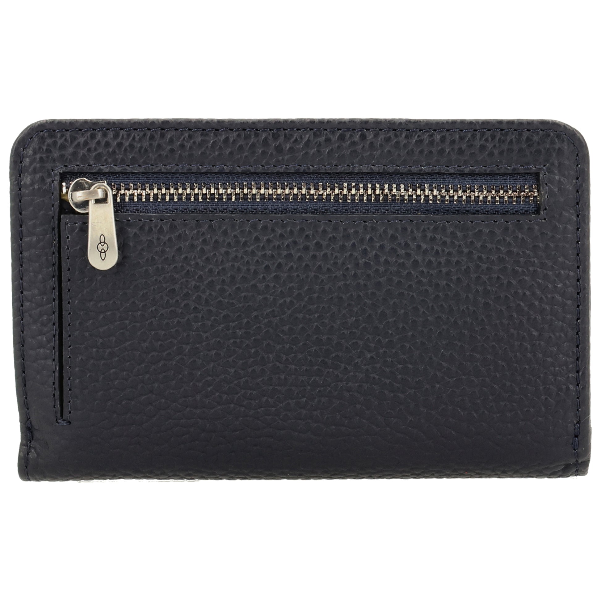 Lederbörse 14x9cm im Querformat in Blau mit separatem Münzfach - leder-accessoires.com