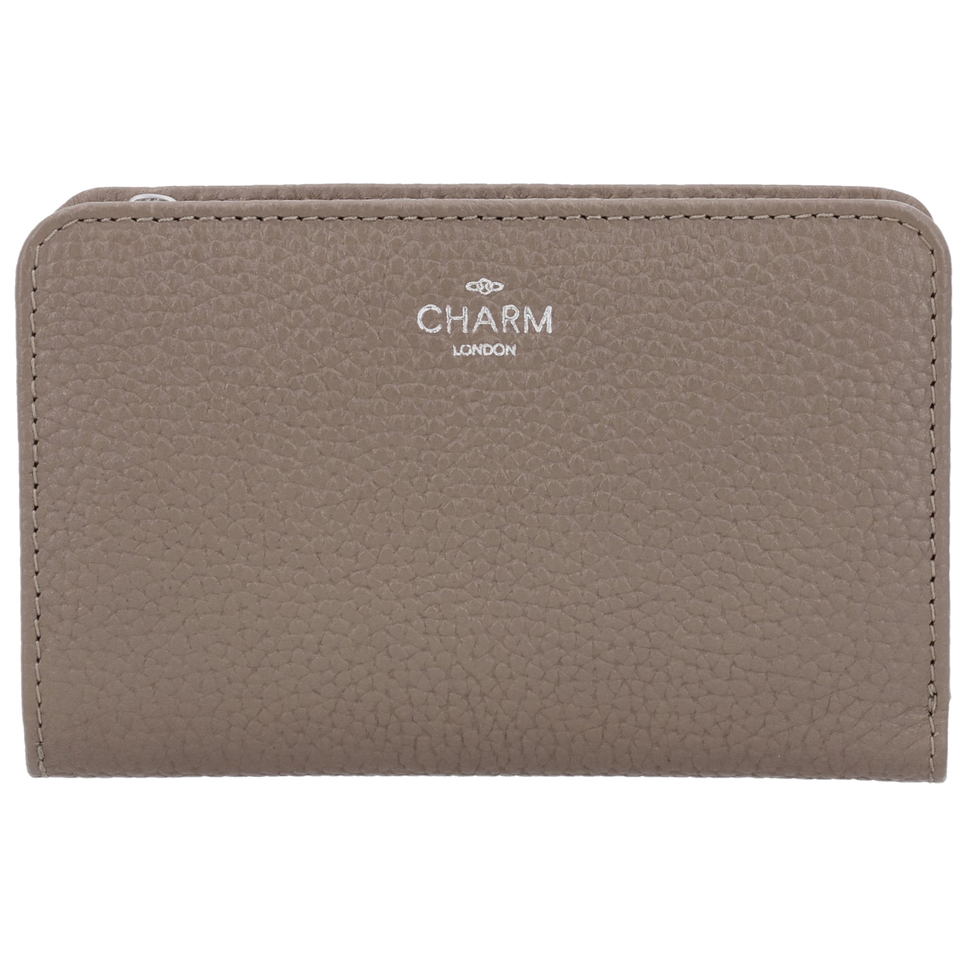 Lederbörse 14x9cm im Querformat in Taupe mit separatem Münzfach - leder-accessoires.com