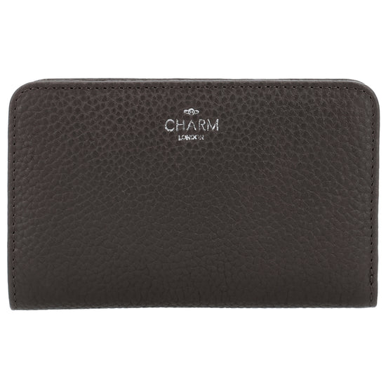 Lederbörse 14x9cm im Querformat in Braun mit separatem Münzfach - leder-accessoires.com