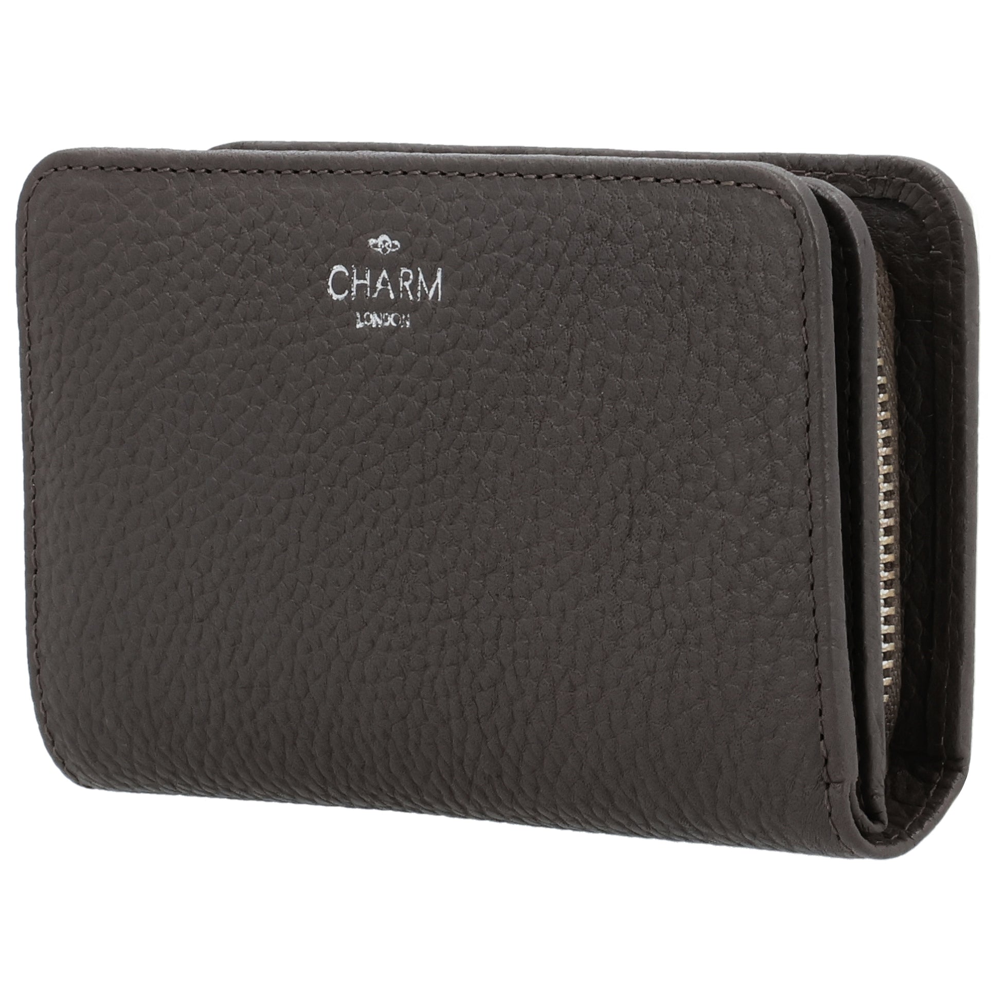 Lederbörse 14x9cm im Querformat in Braun mit separatem Münzfach - leder-accessoires.com