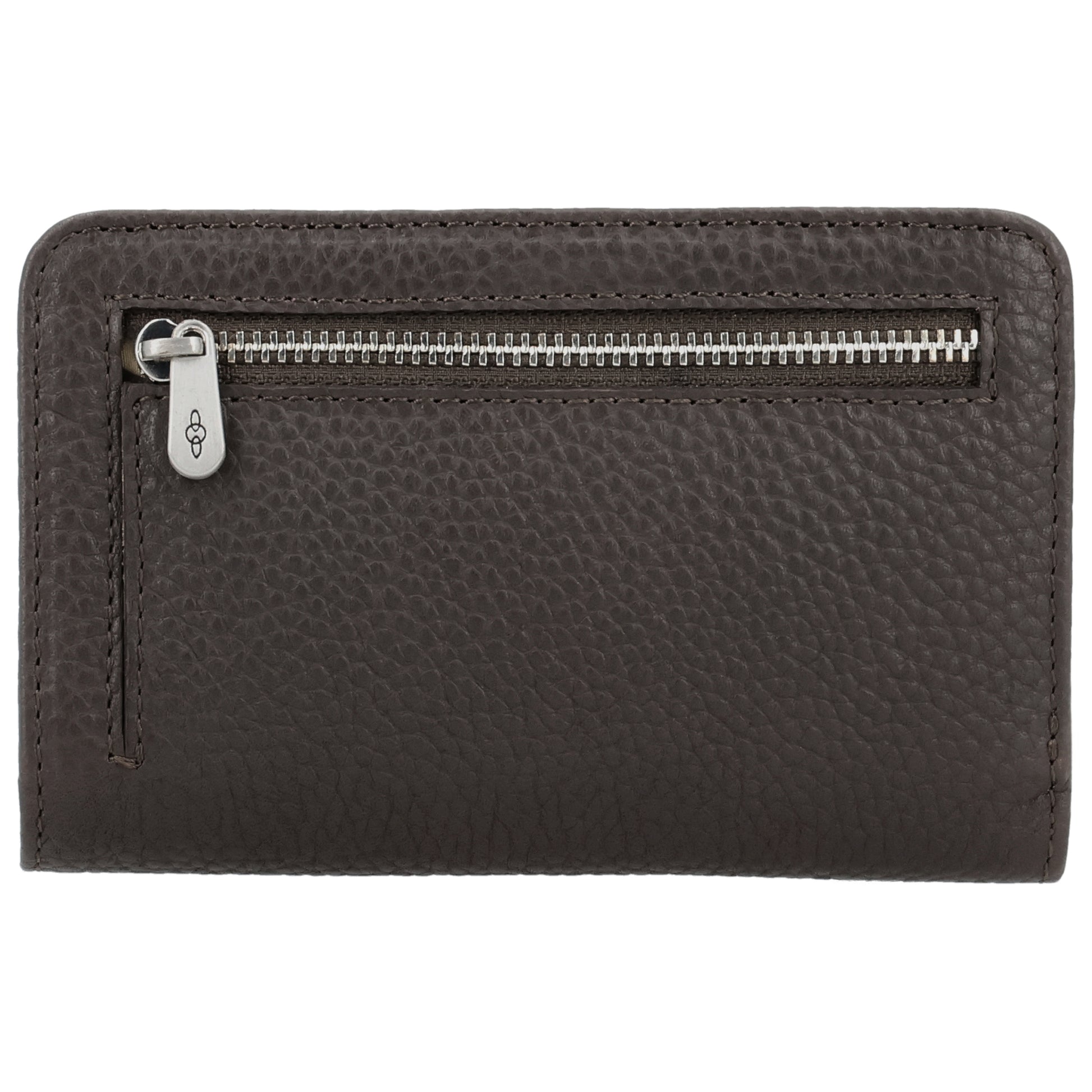Lederbörse 14x9cm im Querformat in Braun mit separatem Münzfach - leder-accessoires.com