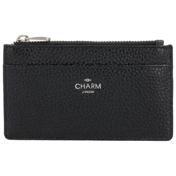 Karten-| Schlüsseletui 13,5x7,5cm in Schwarz mit Reißverschluss - leder-accessoires.com