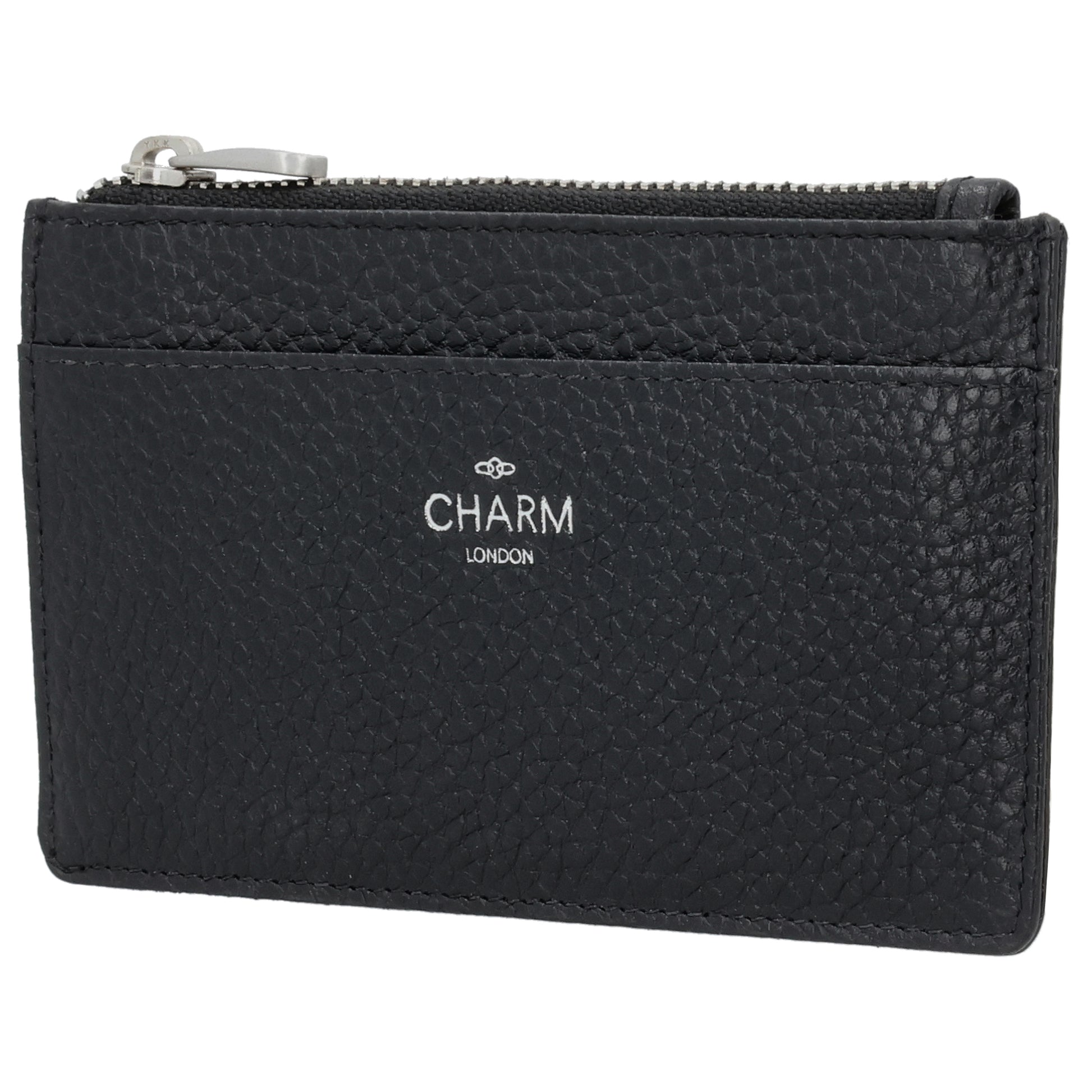 Karten-| Schlüsseletui 13,5x7,5cm in Schwarz mit Reißverschluss - leder-accessoires.com