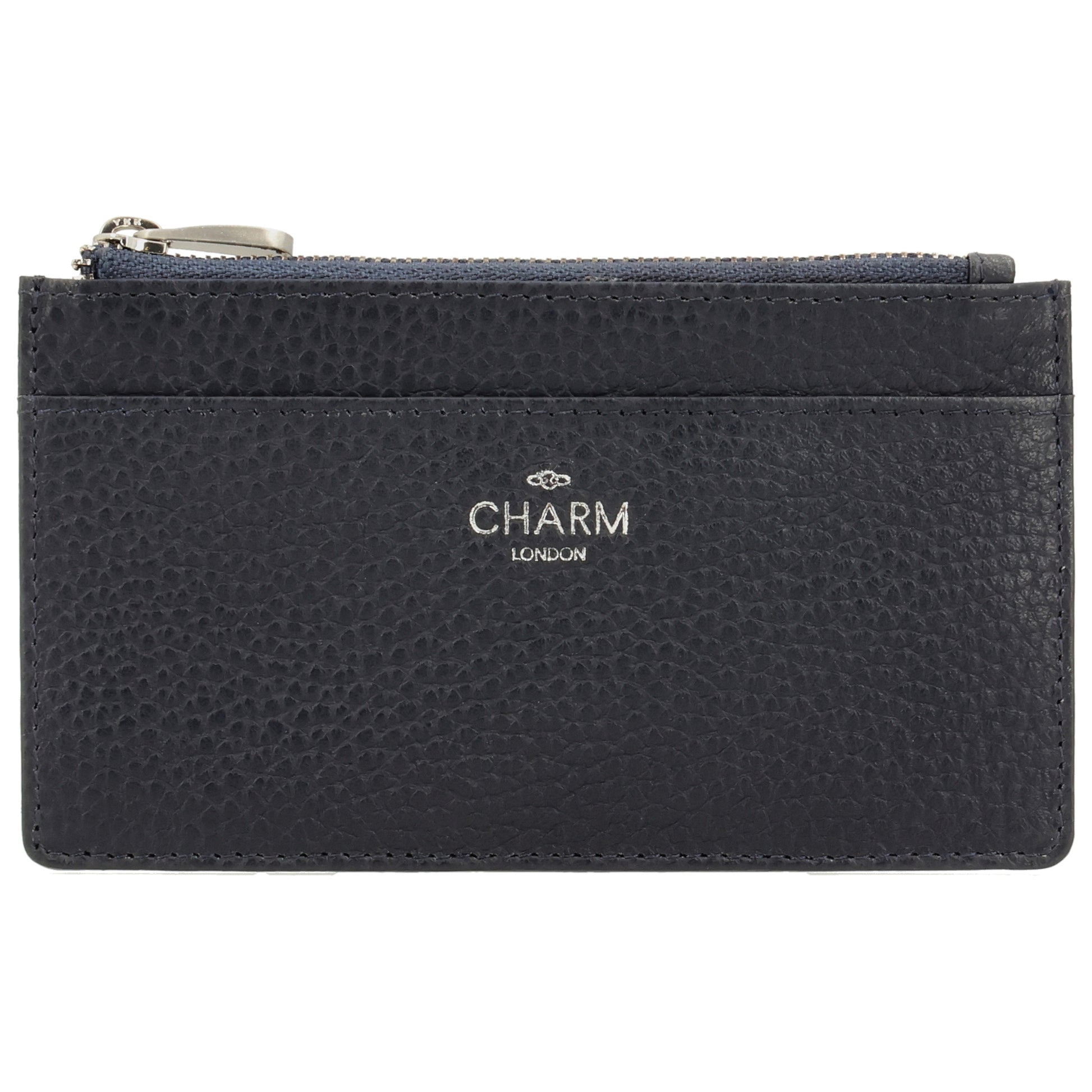 Karten-| Schlüsseletui 13,5x7,5cm in Blau mit Reißverschluss - leder-accessoires.com
