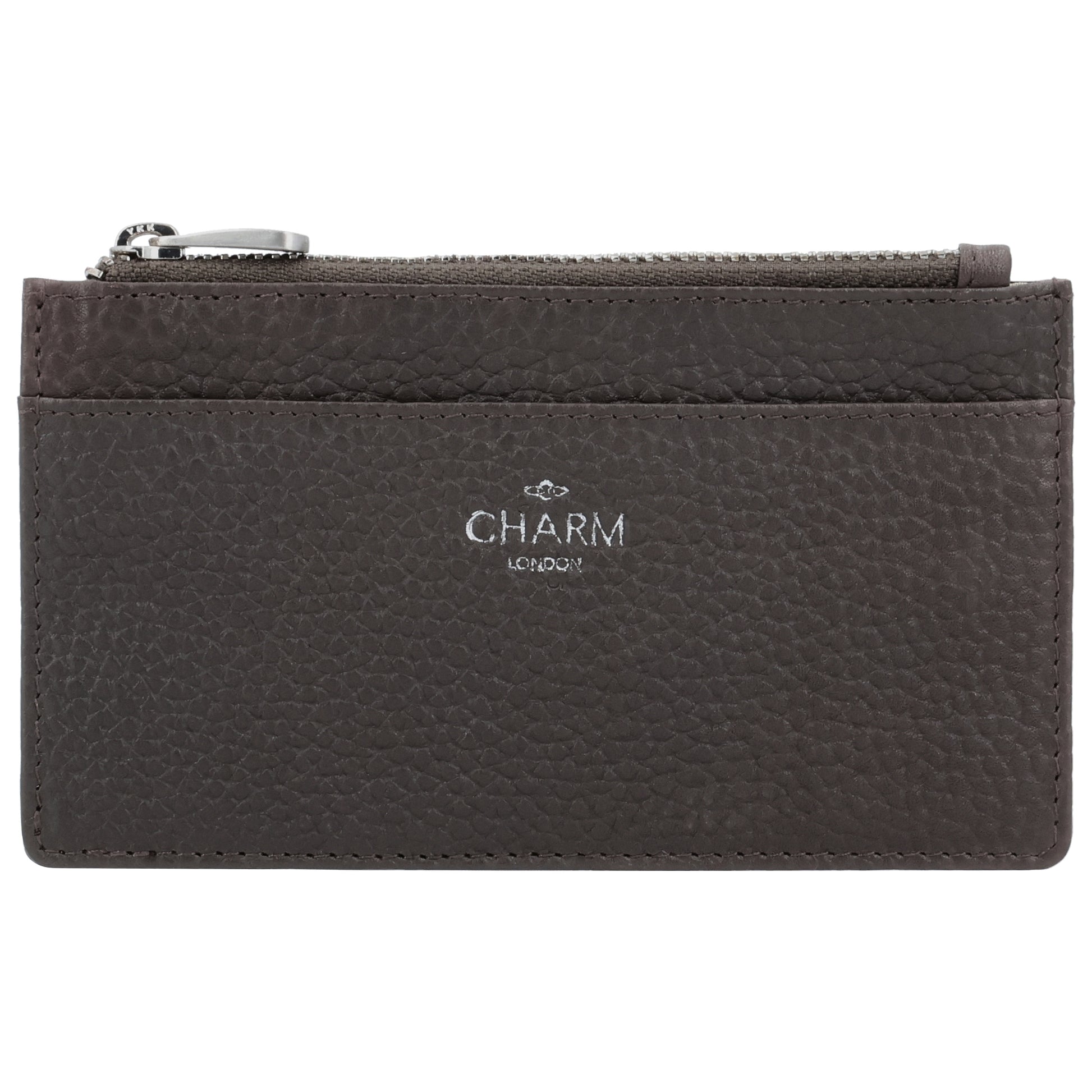 Karten-| Schlüsseletui 13,5x7,5cm in Dunkelbraun mit Reißverschluss - leder-accessoires.com