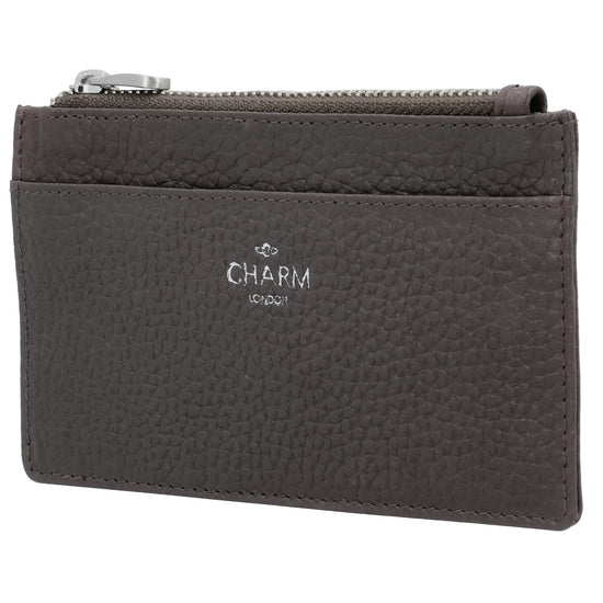 Karten-| Schlüsseletui 13,5x7,5cm in Dunkelbraun mit Reißverschluss - leder-accessoires.com