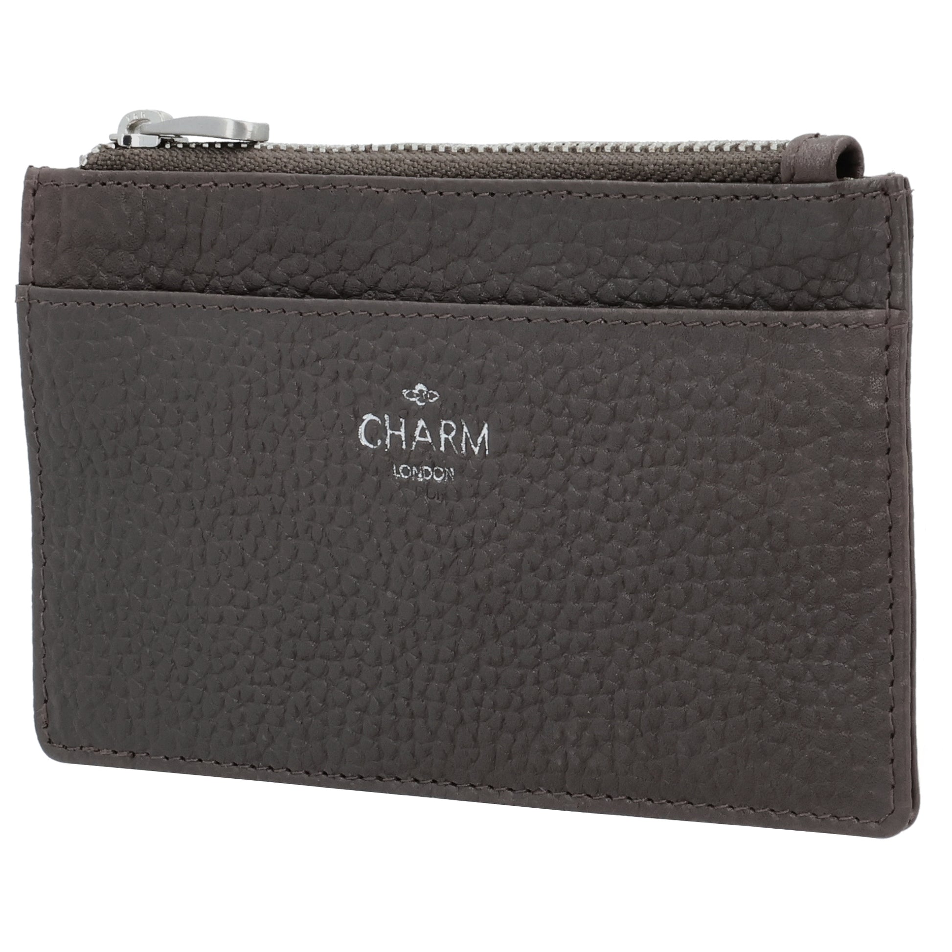 Karten-| Schlüsseletui 13,5x7,5cm in Dunkelbraun mit Reißverschluss - leder-accessoires.com