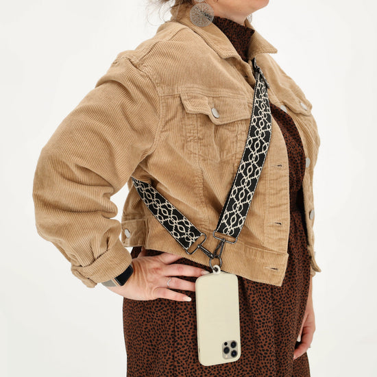 Taschenriemen|Wechselriemen 140cm in Schwarz mit Karabiner - leder-accessoires.com