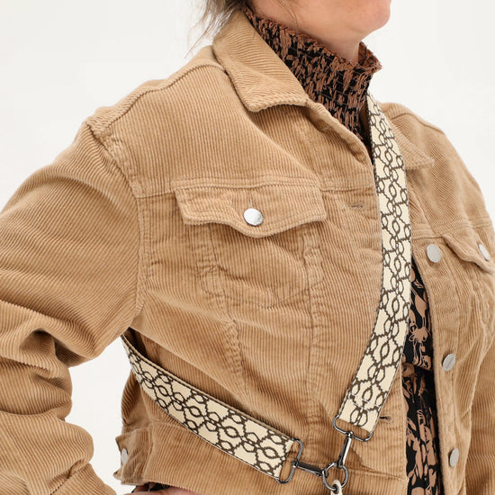 Taschenriemen|Wechselriemen 140cm in Creme|Taupe mit Karabiner - leder-accessoires.com