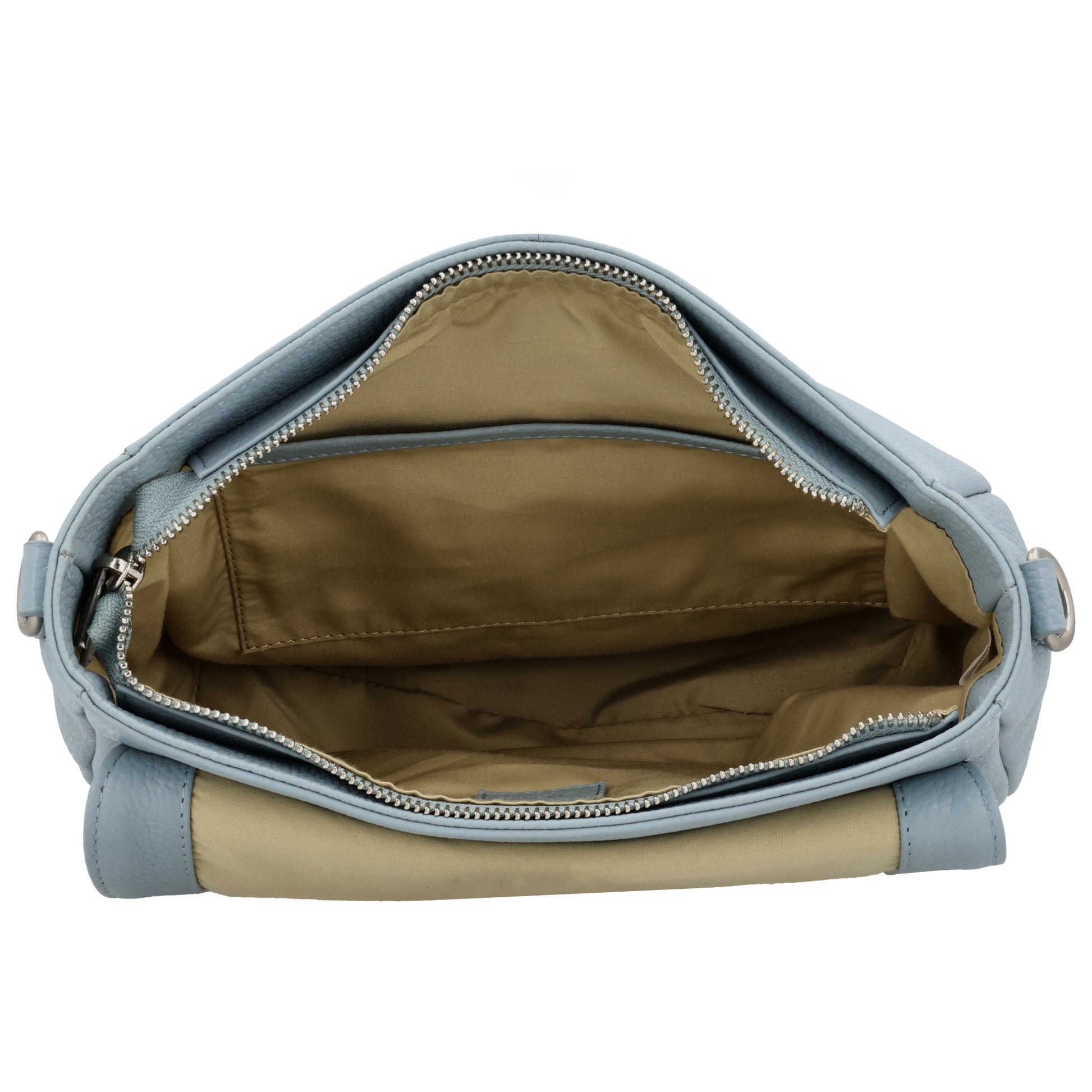 Satteltasche 25 x 22,5cm in Hellblau mit Überschlag und Reißverschluss - leder-accessoires.com