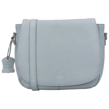 Satteltasche 25 x 22,5cm in Hellblau mit Überschlag und Reißverschluss - leder-accessoires.com