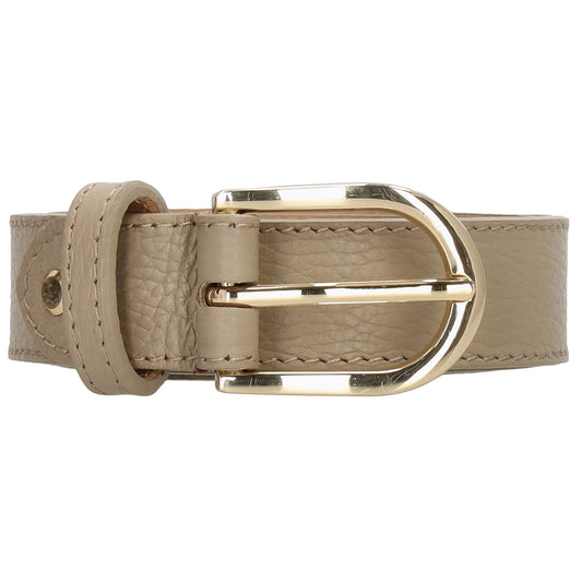 Taupe Ledergürtel 2cm mit goldener Schnalle, individuell kürzbar - leder-accessoires.com