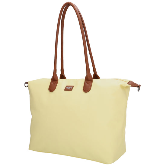 Gelber Shopper 51x33cm mit Laptopfach 15,6 Zoll - leder-accessoires.com