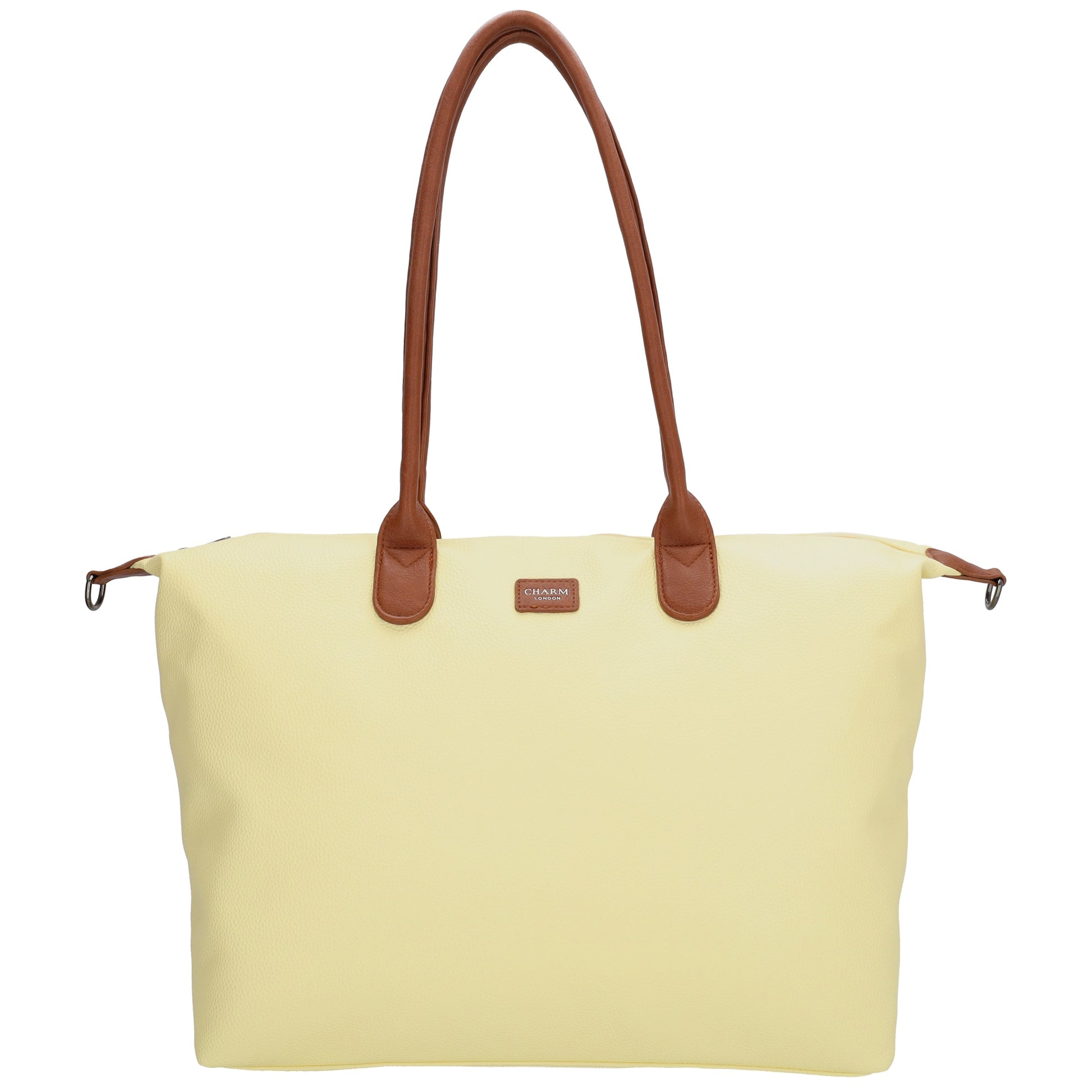 Gelber Shopper 51x33cm mit Laptopfach 15,6 Zoll - leder-accessoires.com