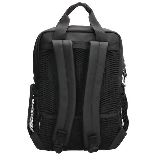 Schul-| Businessrucksack 40 x 37cm wasserabweisend in Schwarz mit Reißverschluss