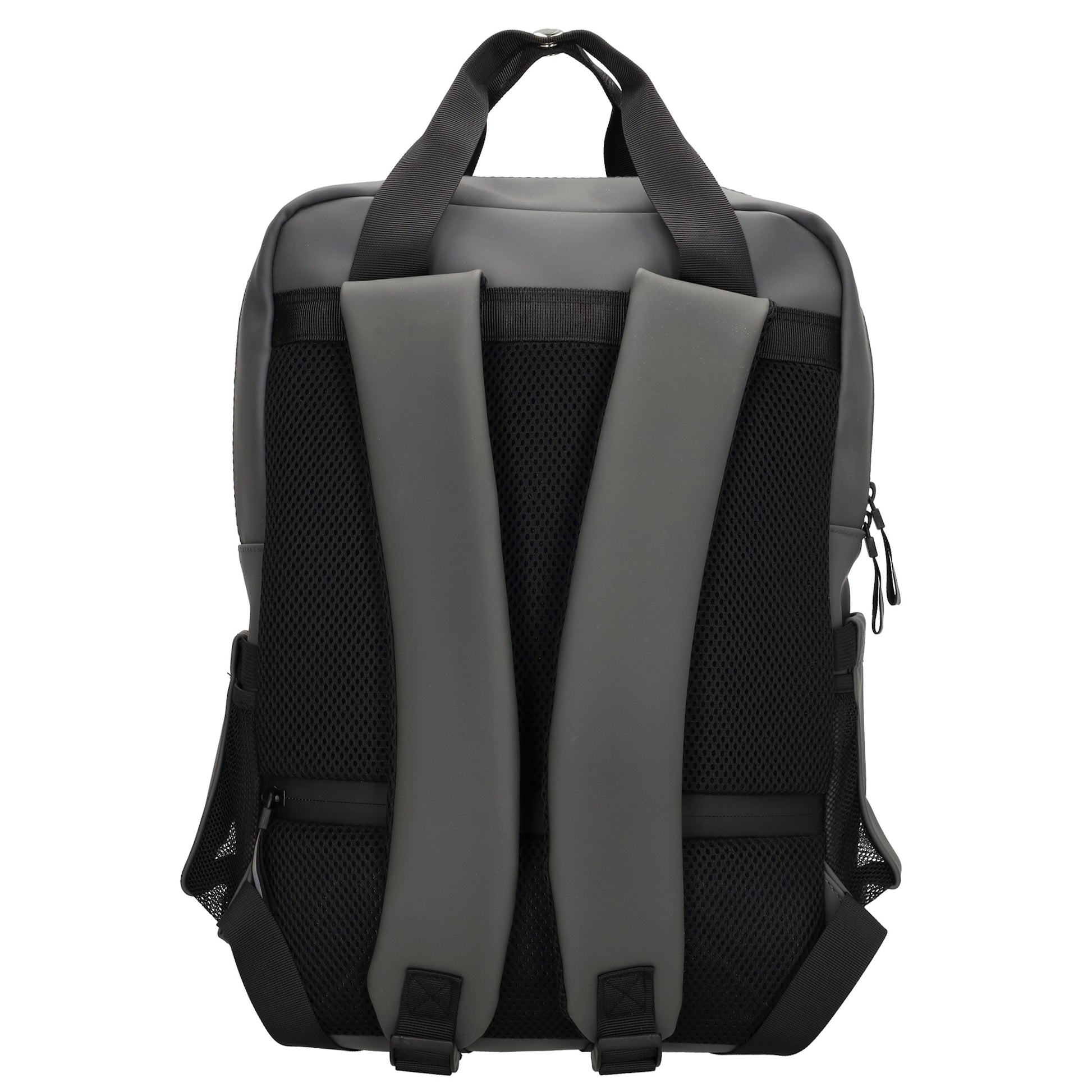 Schul-| Businessrucksack 40 x 37cm wasserabweisend in Anthrazit mit Reißverschluss - leder-accessoires.com
