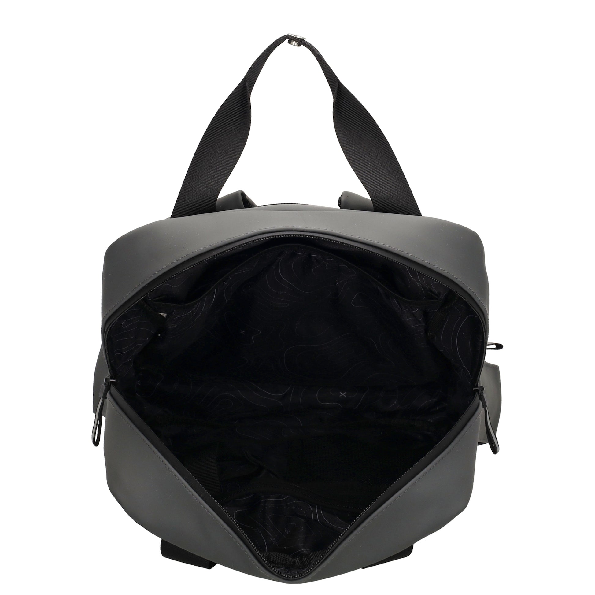 Schul-| Businessrucksack 40 x 37cm wasserabweisend in Anthrazit mit Reißverschluss - leder-accessoires.com