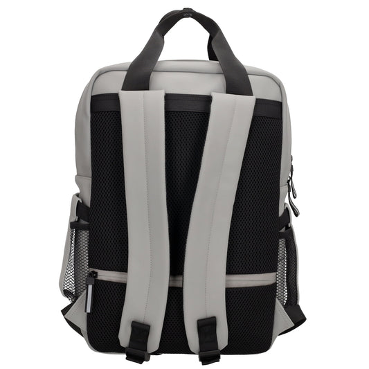 Schul-| Businessrucksack 40 x 37cm wasserabweisend in Hellgrau mit Reißverschluss