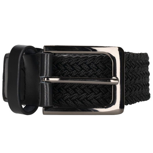 Stretchgürtel|Bandgürtel 35mm in Schwarz mit Dornschließe