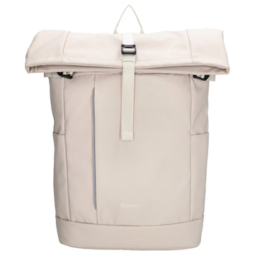 Rolltop-Rucksack 48x28cm in Creme mit Umschlag und Reißverschluss - leder-accessoires.com