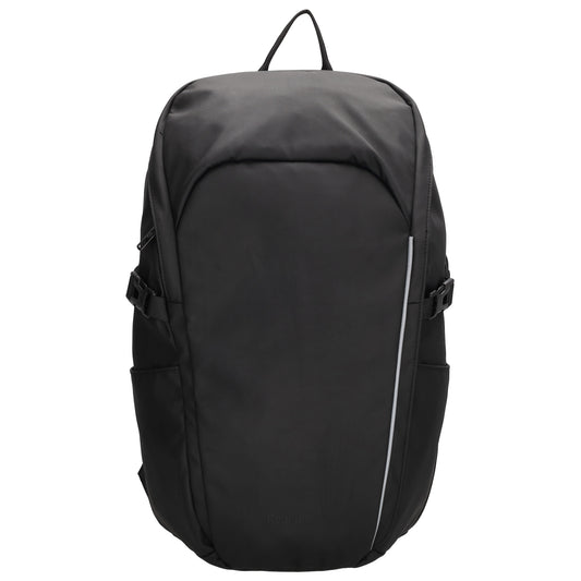 Rucksack 47x30cm in Schwarz mit Brustgurt und Aufsteckfunktion - leder-accessoires.com