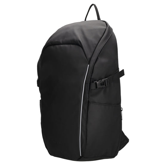 Rucksack 47x30cm in Schwarz mit Brustgurt und Aufsteckfunktion - leder-accessoires.com