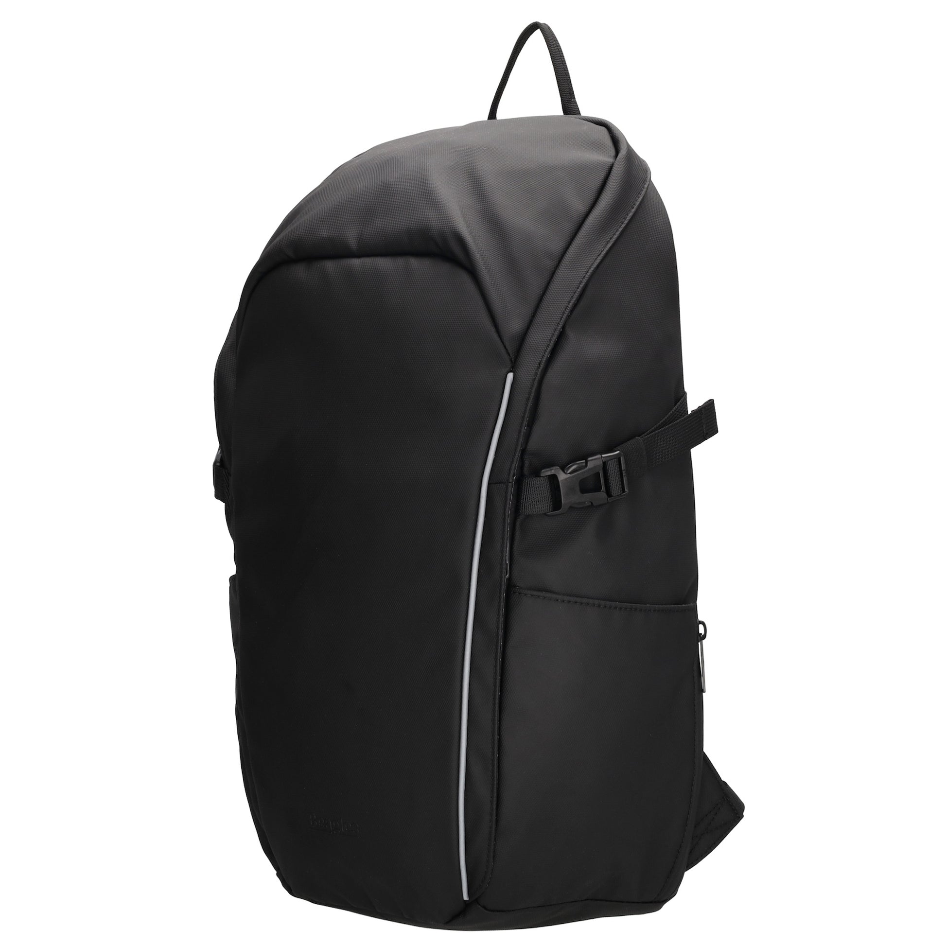 Rucksack 47x30cm in Schwarz mit Brustgurt und Aufsteckfunktion - leder-accessoires.com
