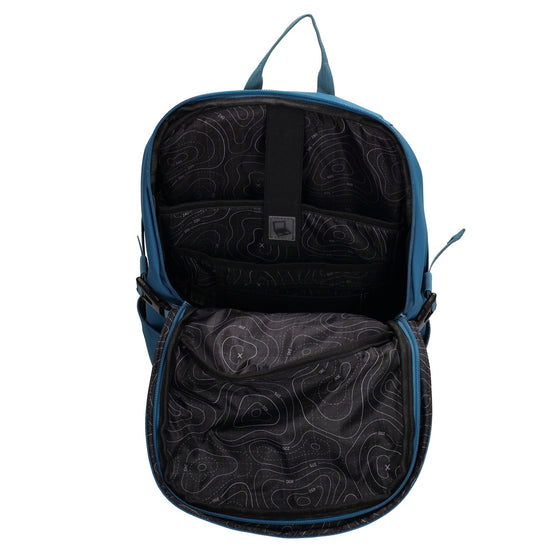 Rucksack 47x30cm in Jeansblau mit Brustgurt und Aufsteckfunktion - leder-accessoires.com